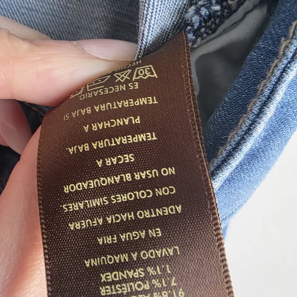 Dear John Patchwork Joy Rich Comfort Skinny Jean in Medium Blue Size 29 - Picture 7 of 9